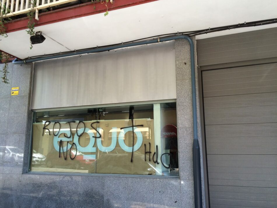 Atacan la sede de EQUO en Madrid con pintadas fascistas