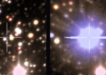 Astronomos capturan raras imágenes de una pequeña estrella antes y después que explotara en una clásica nova