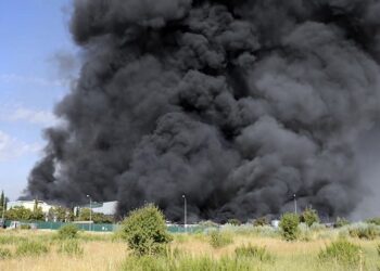 Altos niveles de partículas en el sur de Soria por la nube tóxica de Chiloeches