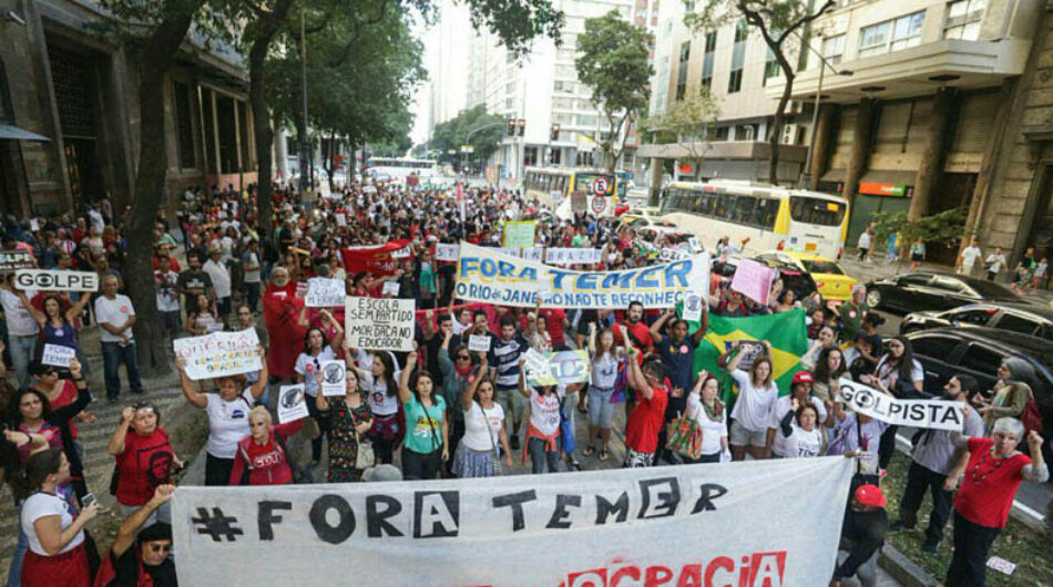 Brasileños marchan contra Temer en vísperas de JJ.OO.
