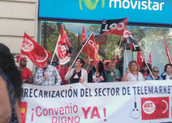 En Valencia, una concentración unitaria protesta hoy contra la precariedad del sector de Contact Center