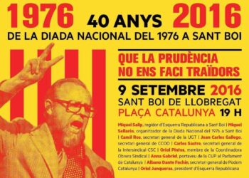 Organitzen acte «1976-2016 40 anys de la Diada Nacional de 1976 a Sant Boi»