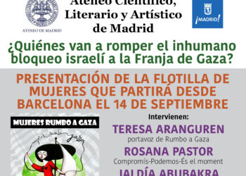 Presentación en Ateneo de Madrid de pasajera de Mujeres Rumbo a Gaza
