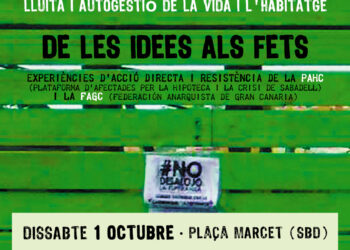 La FAGC, impulsora de la comunitat ocupada “La Esperanza” participarà a una jornada sobre l’autogestió de l’habitatge a Sabadell