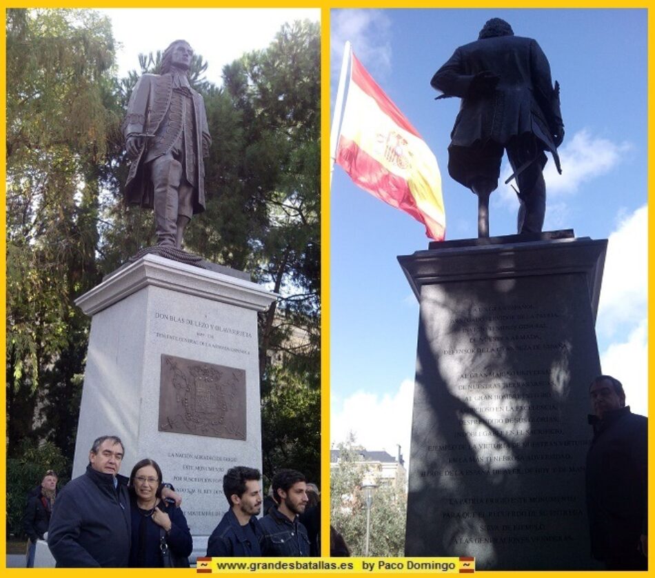 “Diada” españolista frente al monumento del almirante Blas de Lezo en Madrid