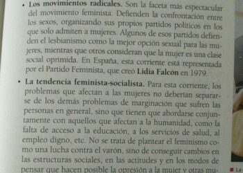 Un libro de texto de Santillana afirma que el feminismo defiende «el lesbianismo como la mejor opción sexual para las mujeres»