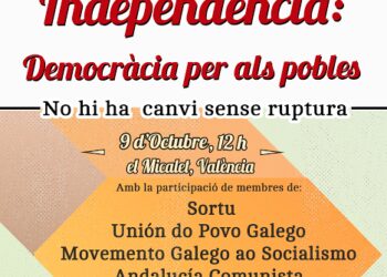Poble Lliure organitza un acte internacionalista amb organitzacions basques, gallegues, andaluses i castellanes amb motiu de la Diada del País Valencià