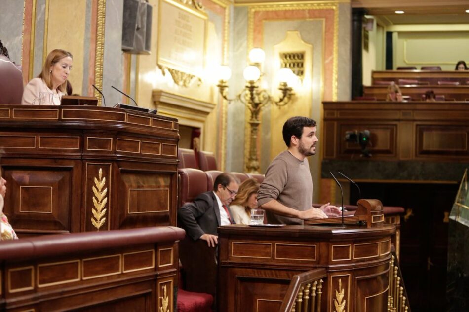 Garzón asegura en el Pleno del Congreso que Unidos Podemos “tratará de darle la vuelta como un calcetín” a la Ley de Estabilidad y Sostenibilidad