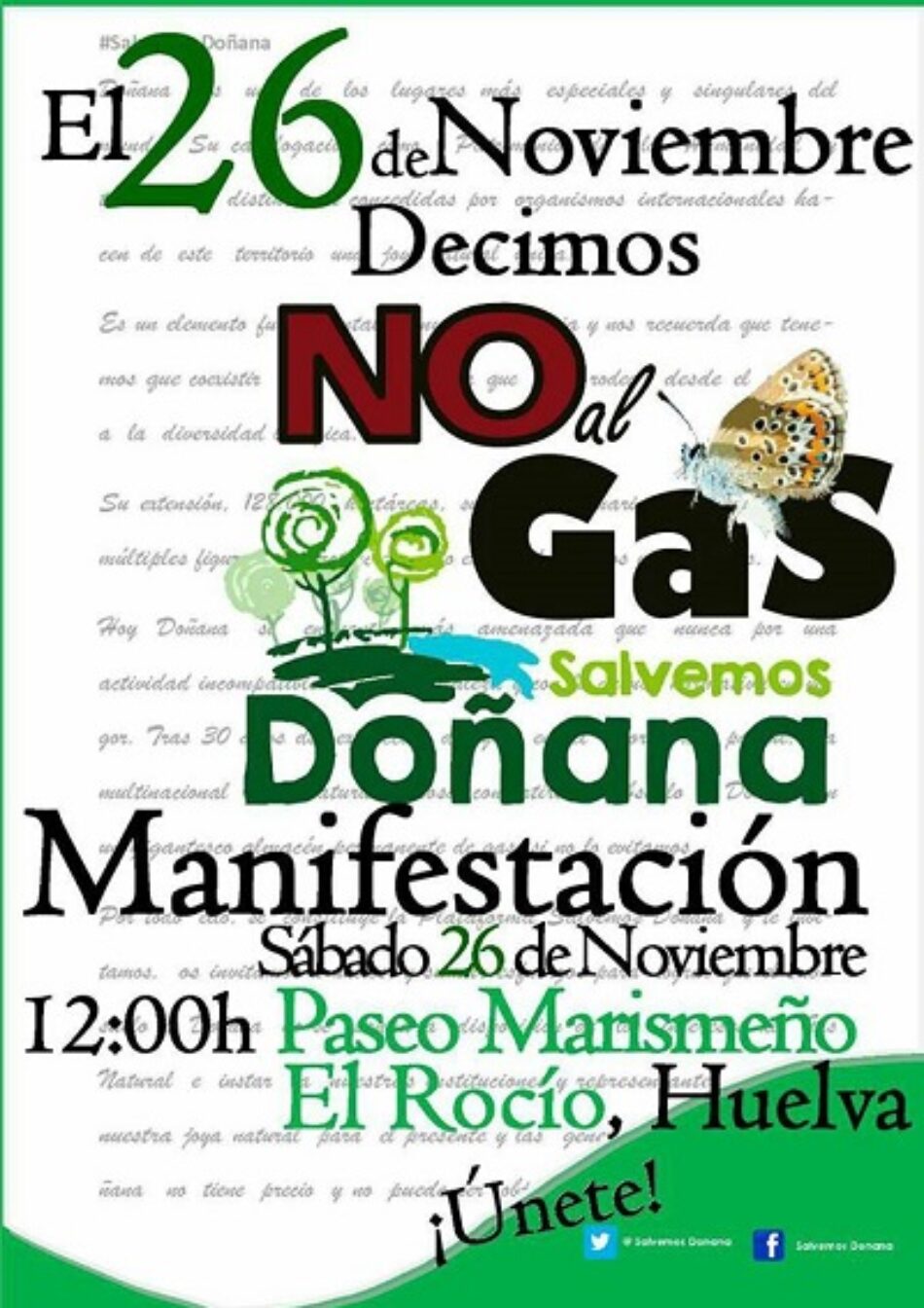 Marcha-Manifestación contra el almacén de gas en Doñana