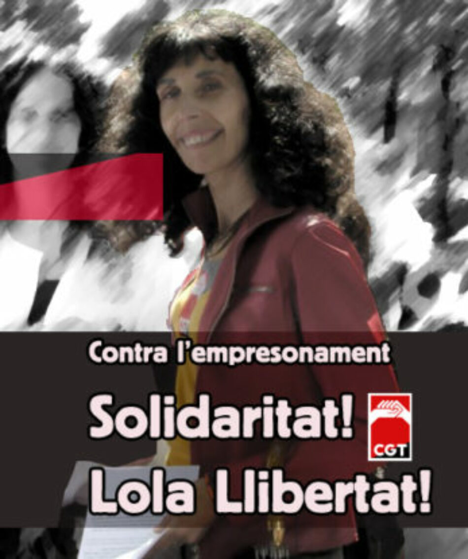 Concentración por la libertad de Lola Gutierrez, sindicalista de la CGT encarcelada en Grecia