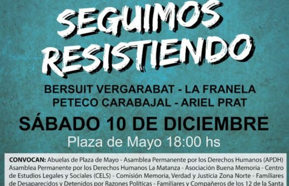 Jornada nacional de lucha por los Derechos Humanos en Argentina: «seguimos resistiendo»