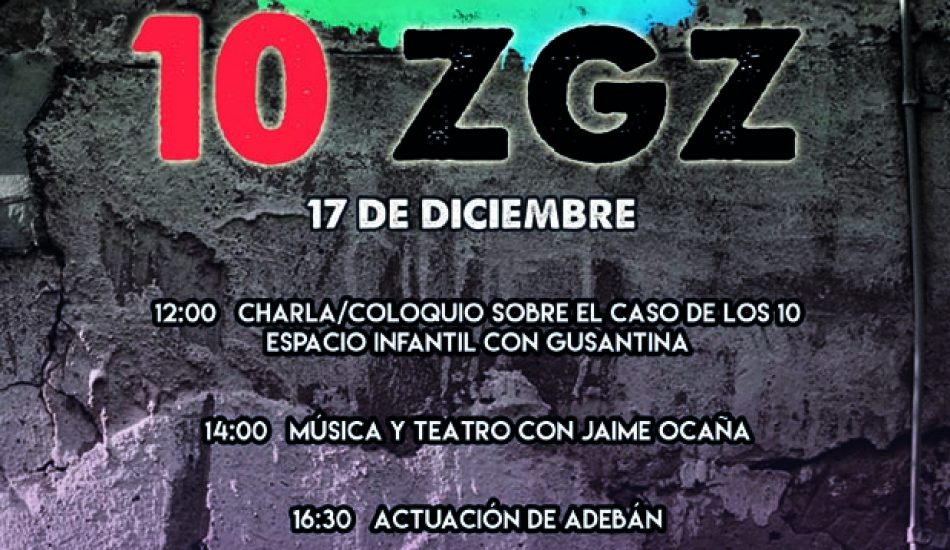 Jornada de apoyo a los 10 antifascistas de Zaragoza que les piden 66 años de prisión