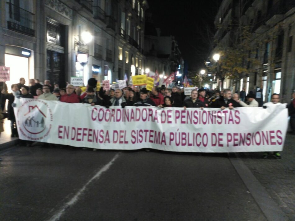 La Coordinadora Estatal en Defensa del Sistema Público de Pensiones valora positivamente las manifestaciones