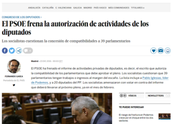 Comunicado sobre la información publicada por régimen de incompatibilidades de los diputados