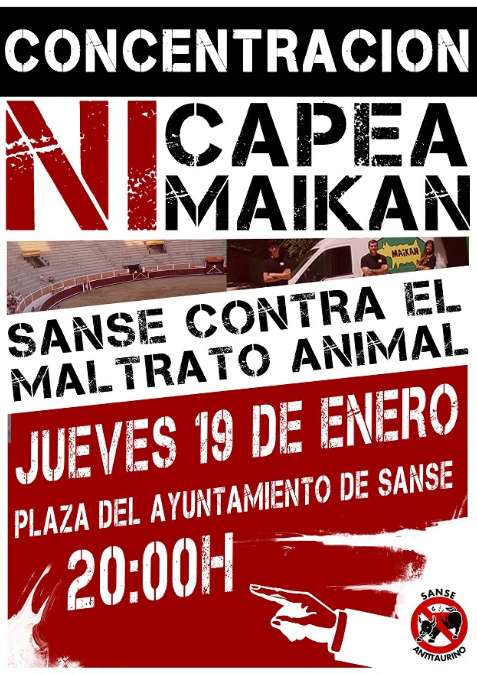 Concentración contra el maltrato animal y proyeccción de «Santa Fiesta» en San Sebastián de los Reyes