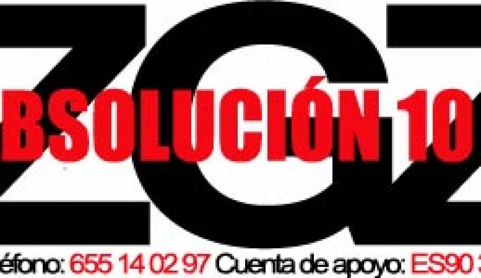 A dos meses para el juicio, se intensifica la campaña por la absolución de los 10 antifascistas de Zaragoza