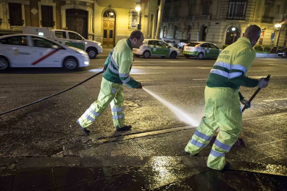 La FRAVM demanda el fin de los contratos actuales para resolver el problema de la limpieza en Madrid
