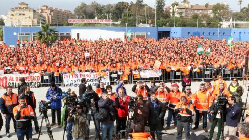 Garzón reprocha al gobierno la criminalización de los estibadores y critica que el PSOE «esté en el ajo»