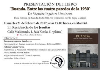 Presentación del libro «Entre las cuatro paredes de la 1930», de Victoire Ingabire Umuhoza