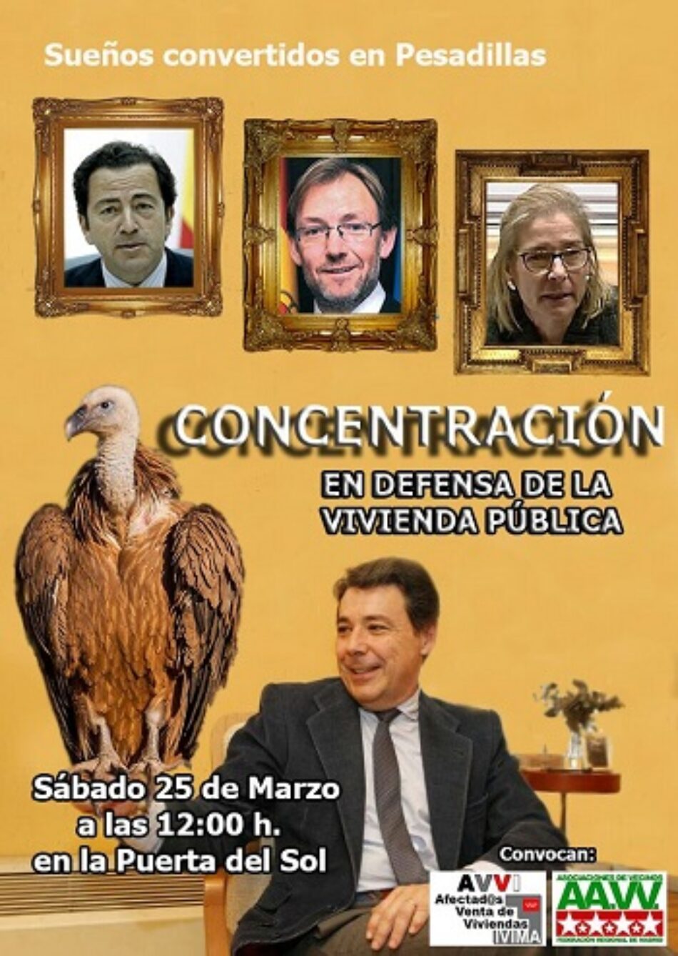 Las familias afectadas por la venta del IVIMA vuelven a manifestarse contra sus desahucios y en defensa de la vivienda pública el 25 de marzo