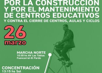 Domingo, 26M: Cuatro marchas ciclistas llevarán al centro de Madrid la necesidad de nuevos equipamientos educativos