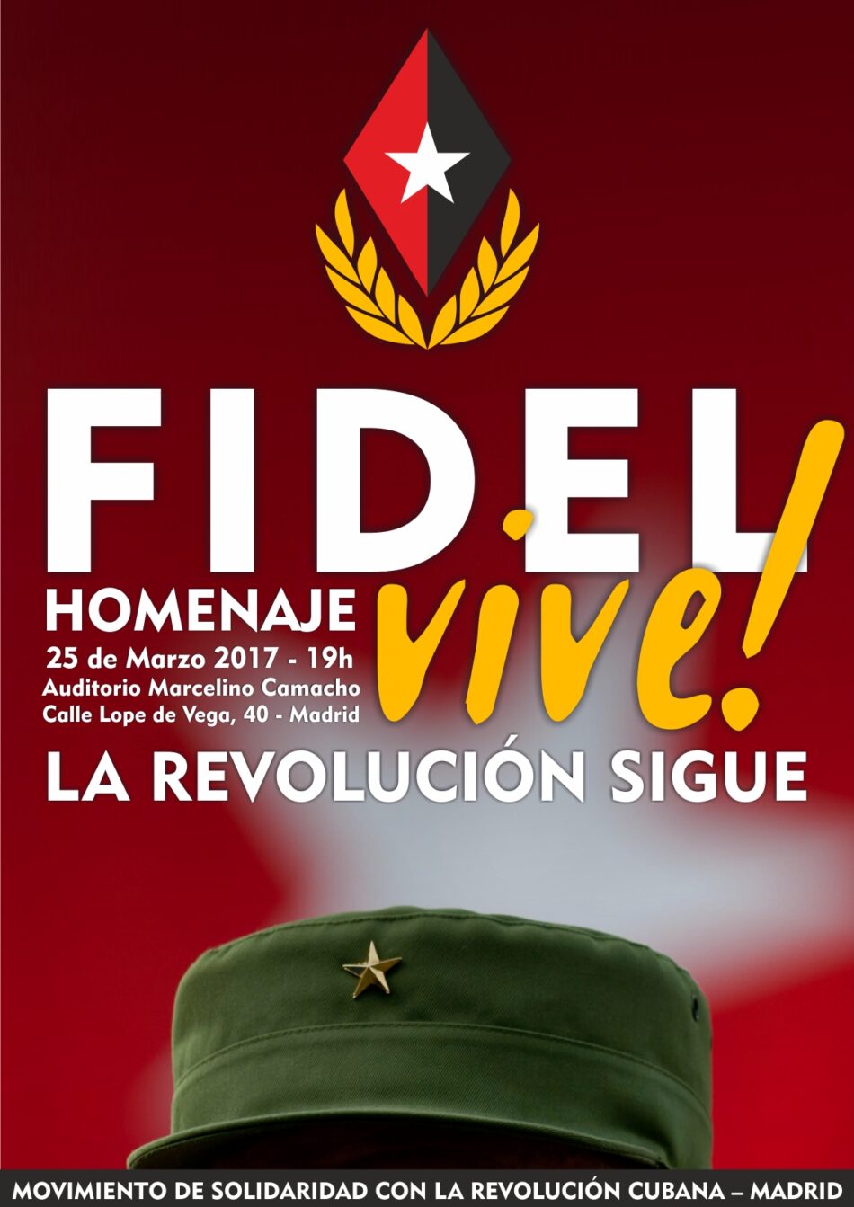 Homenaje en Madrid a Fidel Castro: 25 de marzo