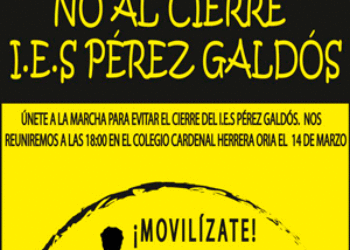 Manifestación contra el cierre del IES Pérez Galdós: 14 de marzo a las 18 horas