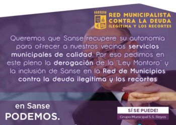 El Ayuntamiento de San Sebastián de los Reyes aprueba la moción de Podemos Sanse para adherirse a la Red Municipalista contra la deuda ilegítima y los recortes