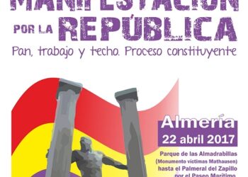 La Coordinadora Republicana de Almería convoca manifestación el 22 de abril por la III República