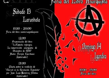 El 13 y 14 de mayo, XIII edición de la Feria del Libro Anarquista de Bilbao