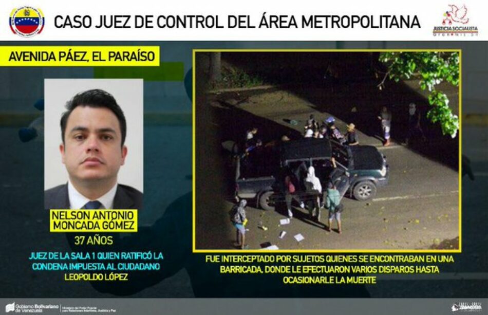 Venezuela: Asesinan a juez que ratificó la sentencia a Leopoldo López