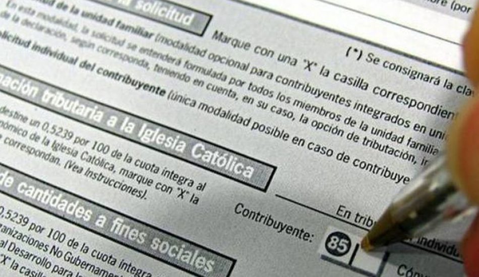 Unidos Podemos registra una iniciativa que insta al gobierno a «revisar los beneficios fiscales de la Iglesia Católica y a eliminar la asignación por IRPF»