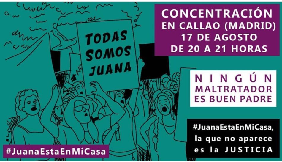 La Plataforma 7N llama a acudir a la concentración en apoyo a Juana Rivas que tendrá lugar hoy en Callao