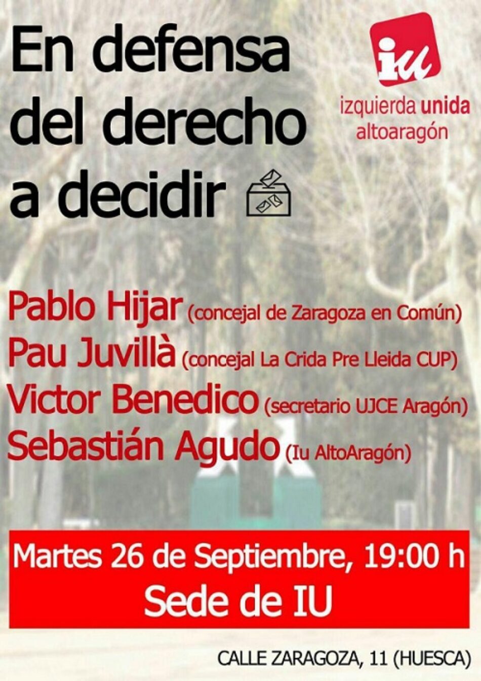 La ultraderecha amenaza en Huesca una charla por el derecho a decidir