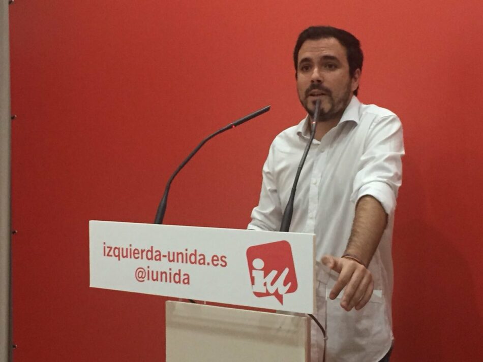 Garzón sitúa la “República federal como el camino natural para abordar la crisis de Estado que atravesamos” frente a las vías “insostenibles” de Rajoy y Puigdemon