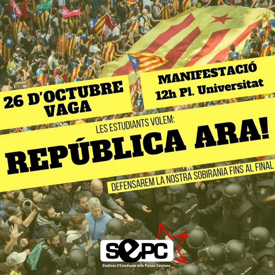 Comunicado del Sindicato de Estudiantes ante las mentiras y manipulaciones de algunos medios de comunicación sobre la Huelga del 25 y 26 de octubre