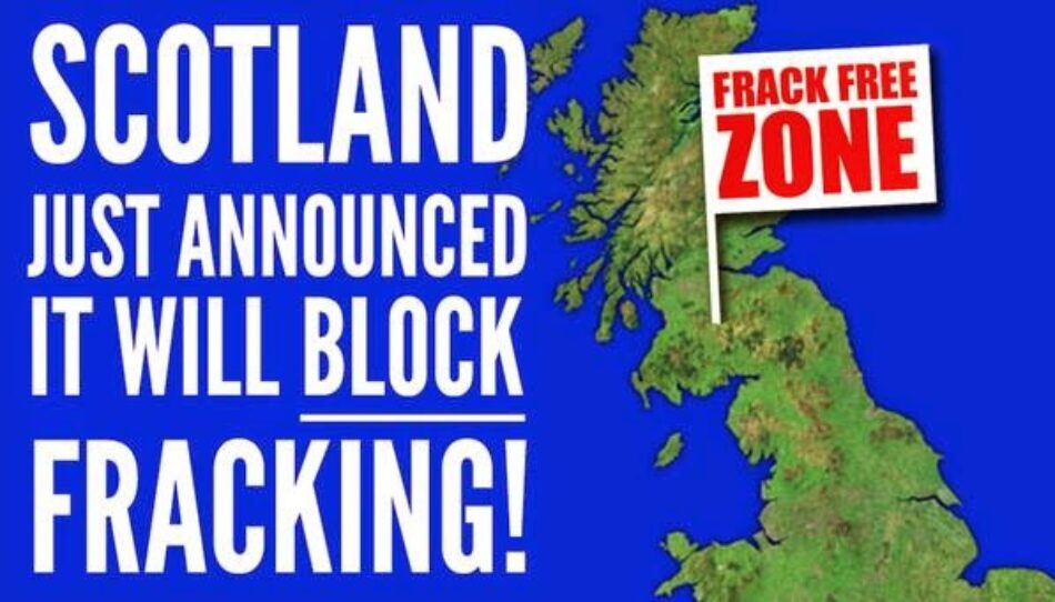 Amigos de la Tierra celebra que Escocia se sume a la lista de países que prohíben el fracking