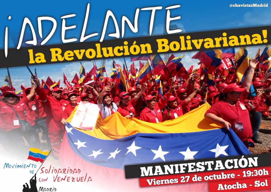 «¡Adelante la Revolución Bolivariana!»: manifestación el 27 de octubre