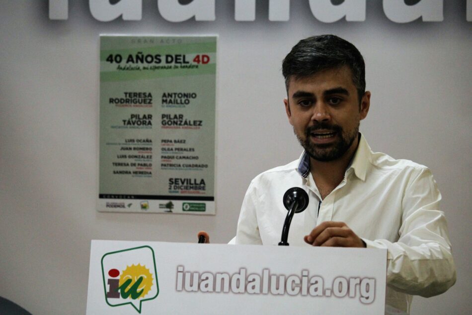 IU votará en contra de unos PJA que ignoran la pobreza y satisfacen a la Andalucía conservadora