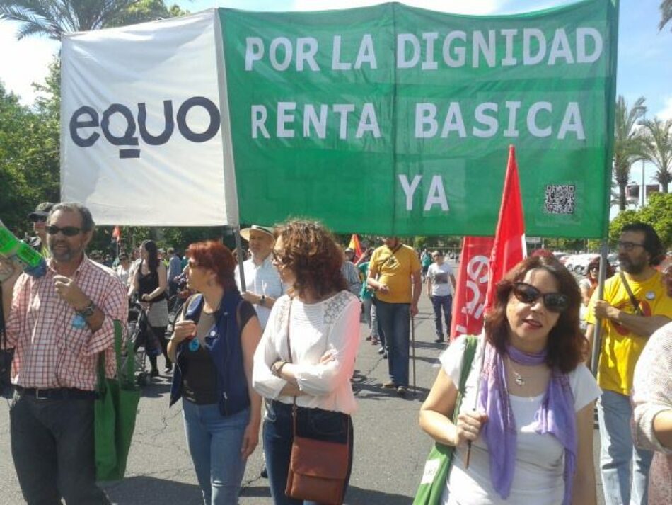 EQUO considera un engaño a la ciudadanía el que la Junta de Andalucía deje pasar la oportunidad de apostar por una Renta Básica Universal