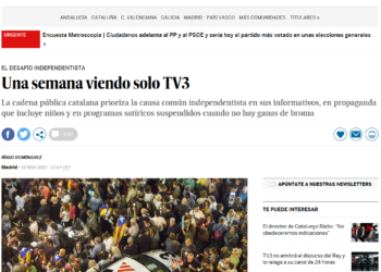La justicia obliga a el diario «El País» a publicar una rectificación sobre  el reportaje «una semana en la burbuja de TV3»