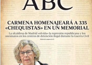 La portada de ABC: «Carmena homenajeará a 335 chequistas en un memorial»