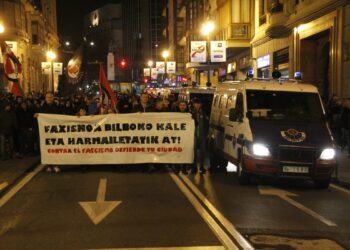 Malestar entre los colectivos antifascistas de Bilbao ante la cobertura mediática de los incidentes con ultras rusos del Spartak esta semana