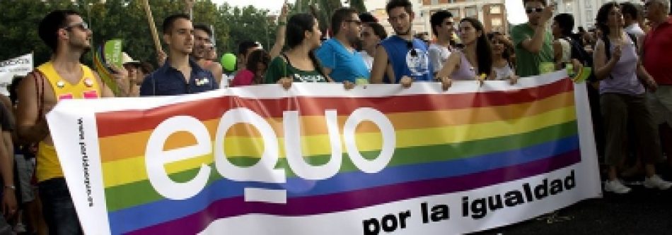 EQUO tacha de “insulto a los movimientos LGTBI” la presentación por parte del PP de un texto alternativo a la Ley LGTBI