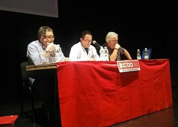 Cayo Lara habló sobre las pensiones en Alcalá de Henares