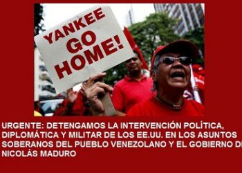 La Red de Intelectuales, Artistas y movimientos sociales hacen llamado urgente contra la intervención de EE.UU en Venezuela
