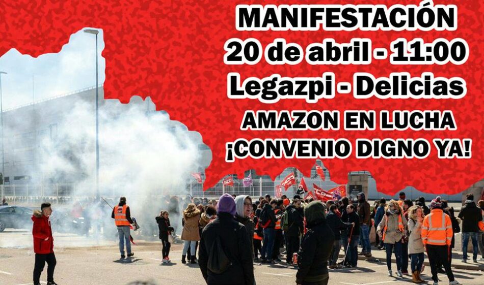 Los trabajadores de Amazon se manifestarán por las calles de Madrid de nuevo el 20 de abril tras prescindir esta empresa de 100 trabajadores temporales
