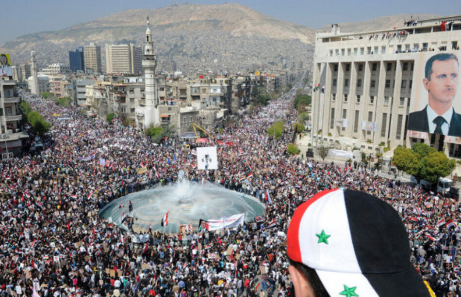 Siria. Marcha multitudinaria repudió los bombardeos de Estados Unidos