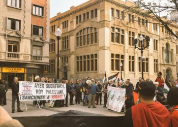 Gijón se manifiesta contra la represión de la Marcha del Retorno en Gaza