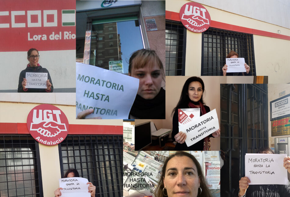 Funcionarias en interinidad envían selfies «por la Moratoria» para que los sindicatos se posicionen contra «el mayor ERE público de la educación en España»